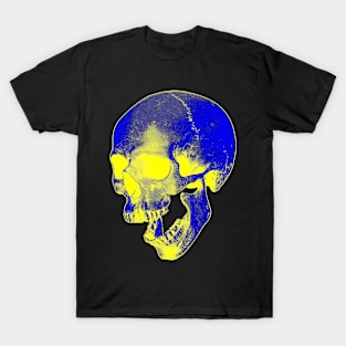 Blue and Yellow Skull T-Shirt